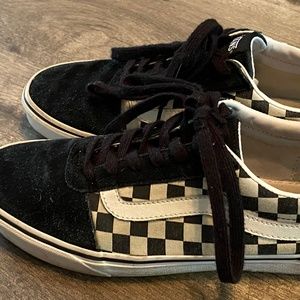 Vans old school suede and check skate shoes